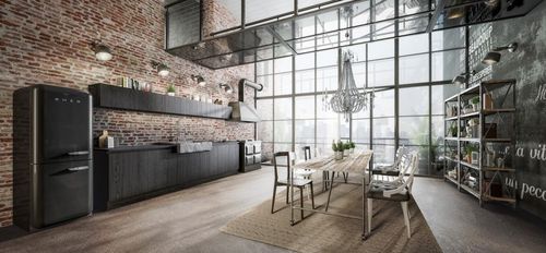 Contemporary kitchen - B50 - BERLONI - wooden / melamine / handleless