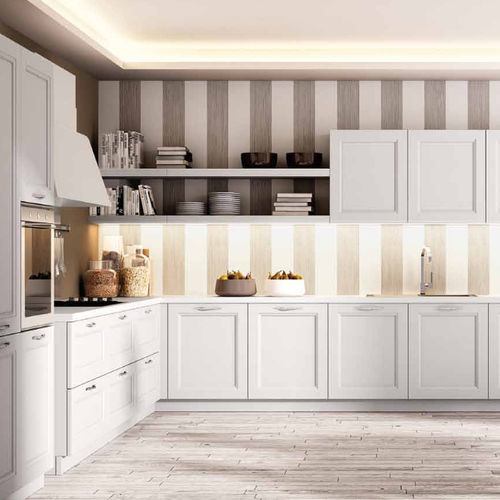 Traditional kitchen - GINEVRA - BERLONI - wooden / L-shaped / with handle