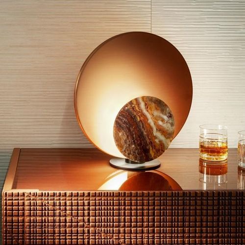 Table lamp - Clis  - LAURAMERONI - brass / copper / onyx
