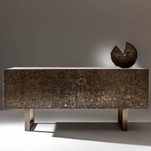 Sideboard with long legs - Corteccia  - LAURAMERONI - contemporary / oak / metal