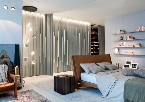 Modular wardrobe - Bamboo  - LAURAMERONI - contemporary / lacquered wood / stained wood