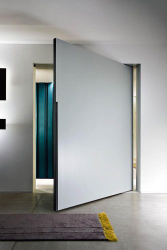 Interior door - Plain  - LAURAMERONI - wooden / aluminum / fabric