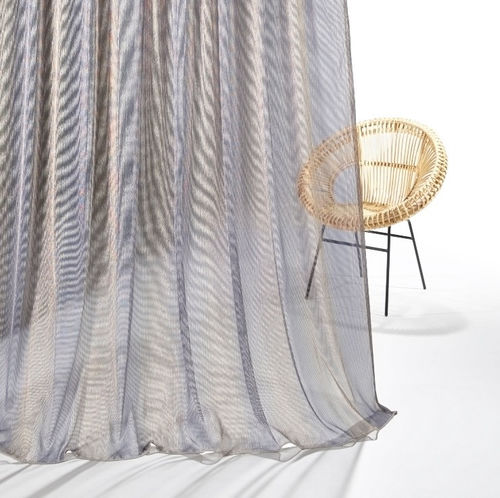 Curtain fabric - ARUSHA - Fischbacher 1819 - striped / Trevira CS® / washable