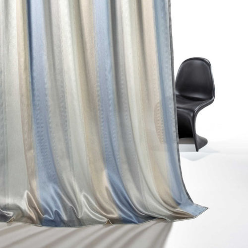 Striped sheer curtain fabric - FULL STRIPE - Fischbacher 1819 - viscose / polyester / washable