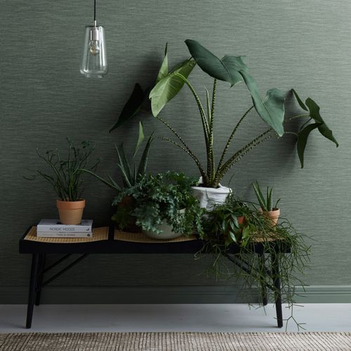 Contemporary wallpaper - KALAHARI - Fischbacher 1819 - vinyl / plain / fabric look
