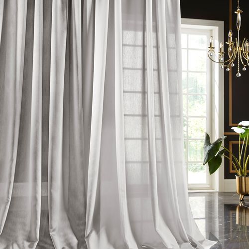 White Sheer Voile Fabric 118 Wide Curtain Drapery and Apparel per yard  100% polyester