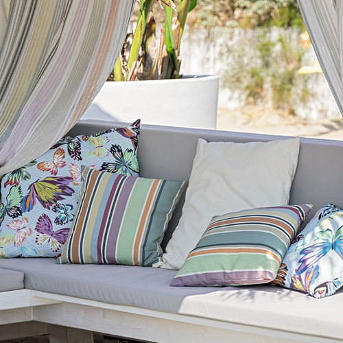 Upholstery fabric - VANESSA - MISSONI HOME - striped / multi-color / for outdoor use