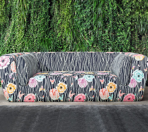 Upholstery fabric - POPPIES NIGHT - MISSONI HOME - multi-color / floral pattern / cotton