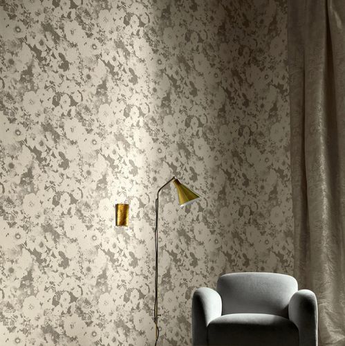 Contemporary wallpaper - CHIAROSCURO - Rubelli - vinyl / floral / fabric look