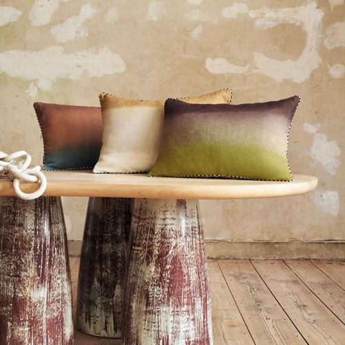 Rectangular cushion - AURORE  - CASAMANCE - striped / home / linen