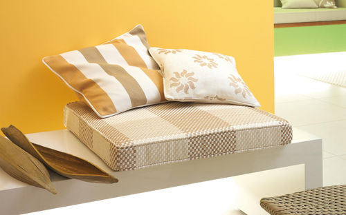 Upholstery fabric - QUORUM - SAHCO - plaid / acrylic / for outdoor use