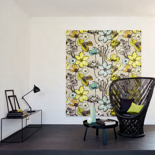 Upholstery fabric - DREAM ON  - CHIVASSO - wall / floral pattern / linen