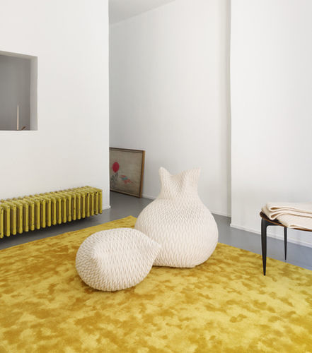 Contemporary rug - BAMBOO - casalis - plain / Merino wool / bamboo
