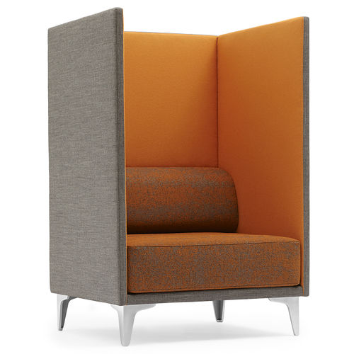 Contemporary visitor armchair - APOLUNA BOX : EJ 400-B - Erik Jørgensen - fabric / high-back / commercial