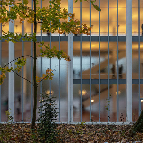 Laminated glass panel IMAGIN AGC Glass Europe doubleglazed