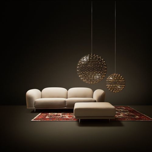 Contemporary sofa - Cloud  - moooi - fabric / with armrests / with removable cushion