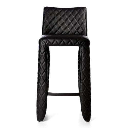 Contemporary bar chair - Monster  - moooi - indoor / leather / steel base