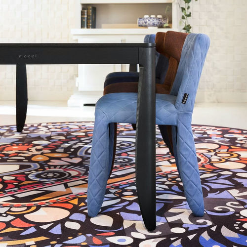 Contemporary dining chair - Monster  - moooi - indoor / synthetic leather / steel base