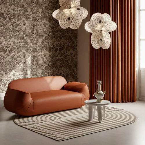 Contemporary sofa - Big George - moooi - fabric / leather / with armrests