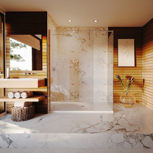 Walk-in shower enclosure - MOWW - matki showering - glass / fixed / home