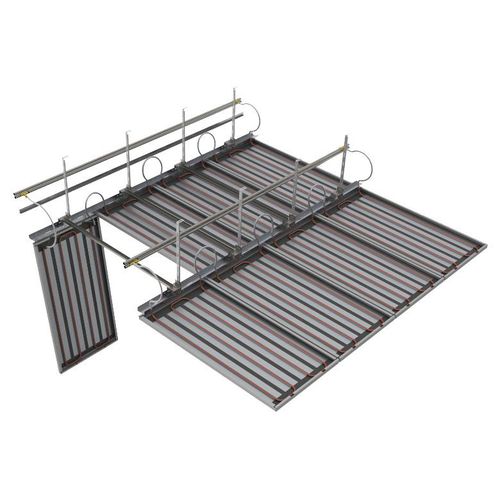 Metal suspended ceiling - PLAFORAD N - FRACCARO - panel / radiant / with hidden framework