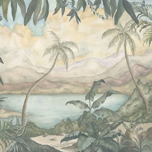 Contemporary wallpaper - ALMA - Coordonné - fabric / nature pattern / wallpaper look