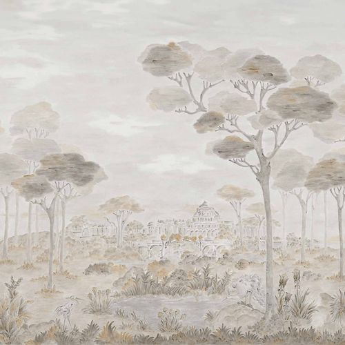 Contemporary wallpaper - Vista hermosa Papiro - Coordonné - fabric / panoramic / fabric look