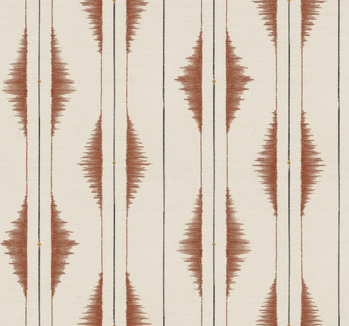 Contemporary wallpaper - Azilal Embroidery Clay - Coordonné - bamboo / patterned / fabric look