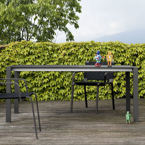 Contemporary table - SUSHI - Kristalia - glass / laminate / Laminam
