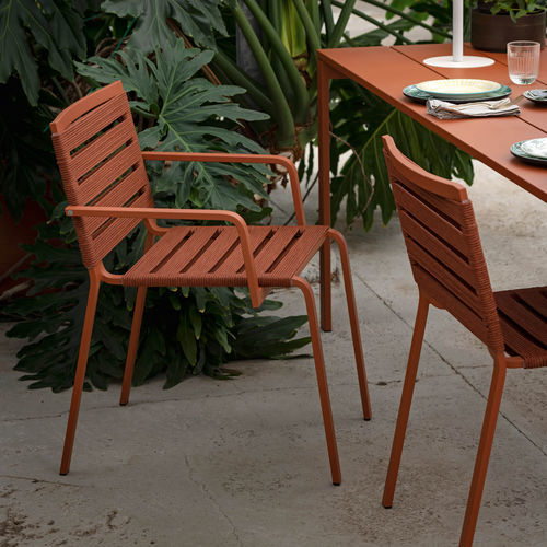 Contemporary garden chair - REST - Kristalia - outdoor / indoor / polypropylene