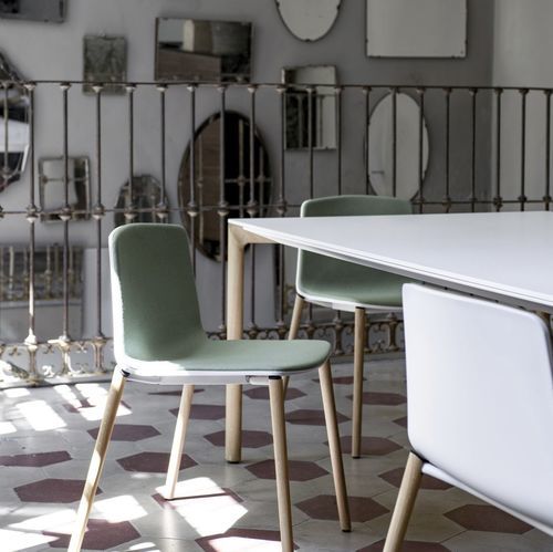 Contemporary chair - Rama - Kristalia - indoor / fabric / plywood