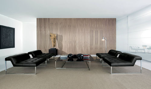 Contemporary fireside chair - KENNEDY - CasaDesùs - leather