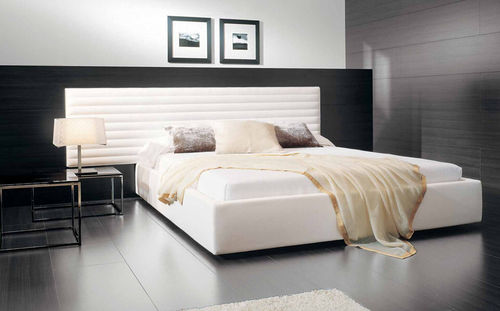 Double bed - ALMA - CasaDesùs - contemporary / upholstered / wood veneer