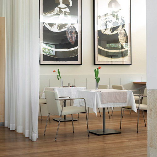 Contemporary restaurant chair - IRINA - Sellex - indoor / fabric / wooden