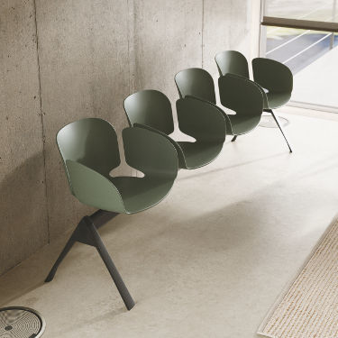 Aluminum beam chair - NEST  - Sellex - polypropylene / fiberglass / 2-person