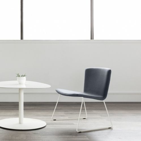 Contemporary fireside chair - SLAM - Sellex - fabric / steel / blue