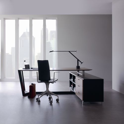 Contemporary desk - LORCA - Sellex - wood veneer / lacquered wood ...