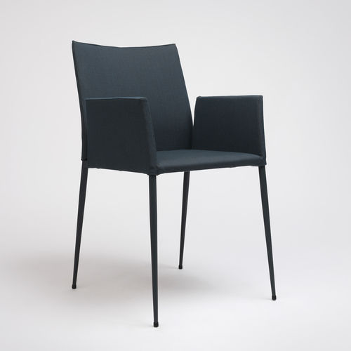 Contemporary chair - MOKA - Ondarreta - indoor / fabric / steel base