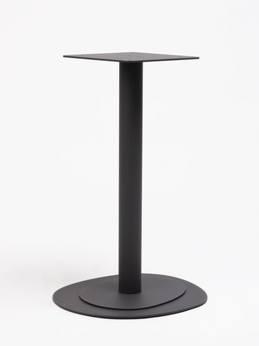 Contemporary pedestal table - DUO - Ondarreta - steel / steel base / round