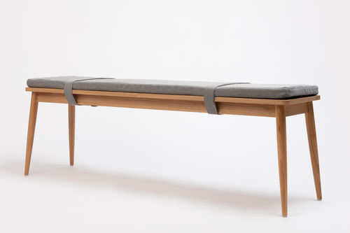 Contemporary bench - OTO - Ondarreta - oak / beech / upholstered