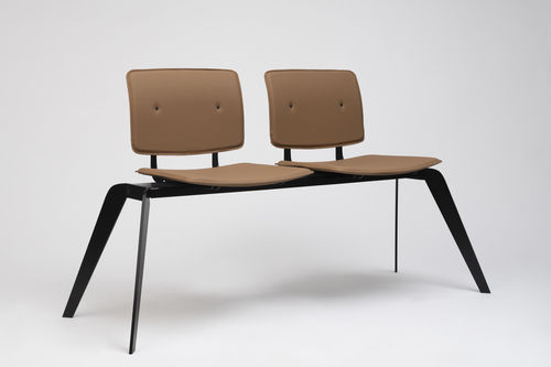 Metal beam chair - DON - Ondarreta - fabric / leather / 2-person