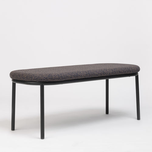 Contemporary bench - LANA - Ondarreta - solid wood / steel / fabric