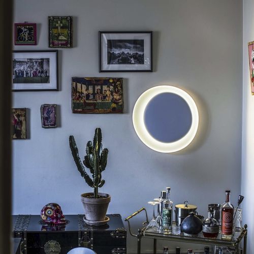 Contemporary wall light - BAHIA - FOSCARINI - indoor / polycarbonate / round