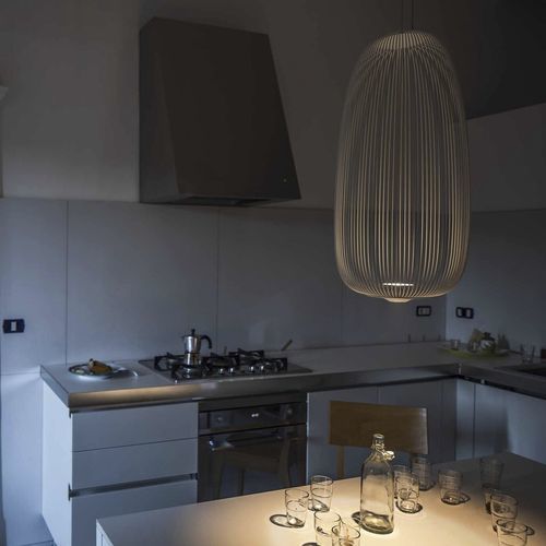 Pendant lamp - SPOKES 1 - FOSCARINI - aluminum / steel / contemporary
