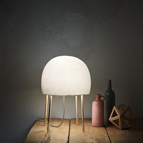Table lamp - KURAGE - FOSCARINI - ash / Japanese paper / contemporary