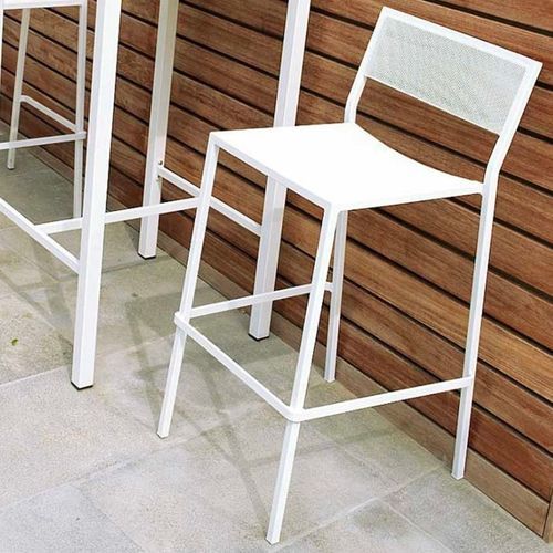 Contemporary bar chair - Conrad  - Unopiù - outdoor / indoor / iron