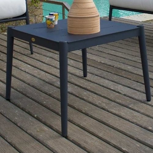 Contemporary coffee table - Luce - Unopiù - aluminum / rope / aluminum base