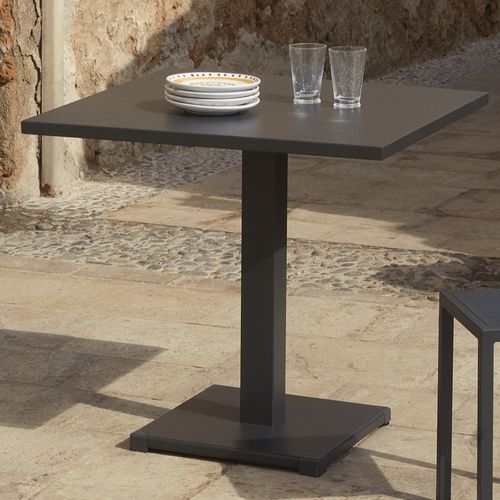 Contemporary table - LUCE - Unopiù - aluminum / rope / aluminum base