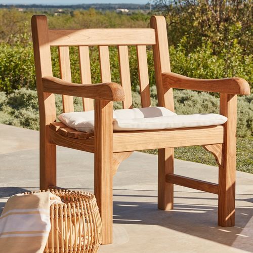 Traditional armchair - Chelsea  - Unopiù - fabric / teak / teak