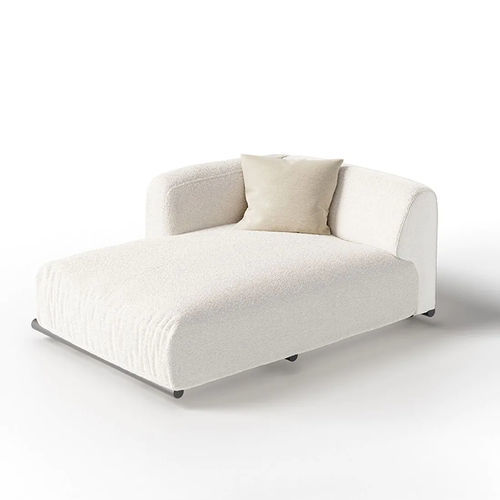Contemporary daybed - Davos - Unopiù - fabric / fabric / aluminum